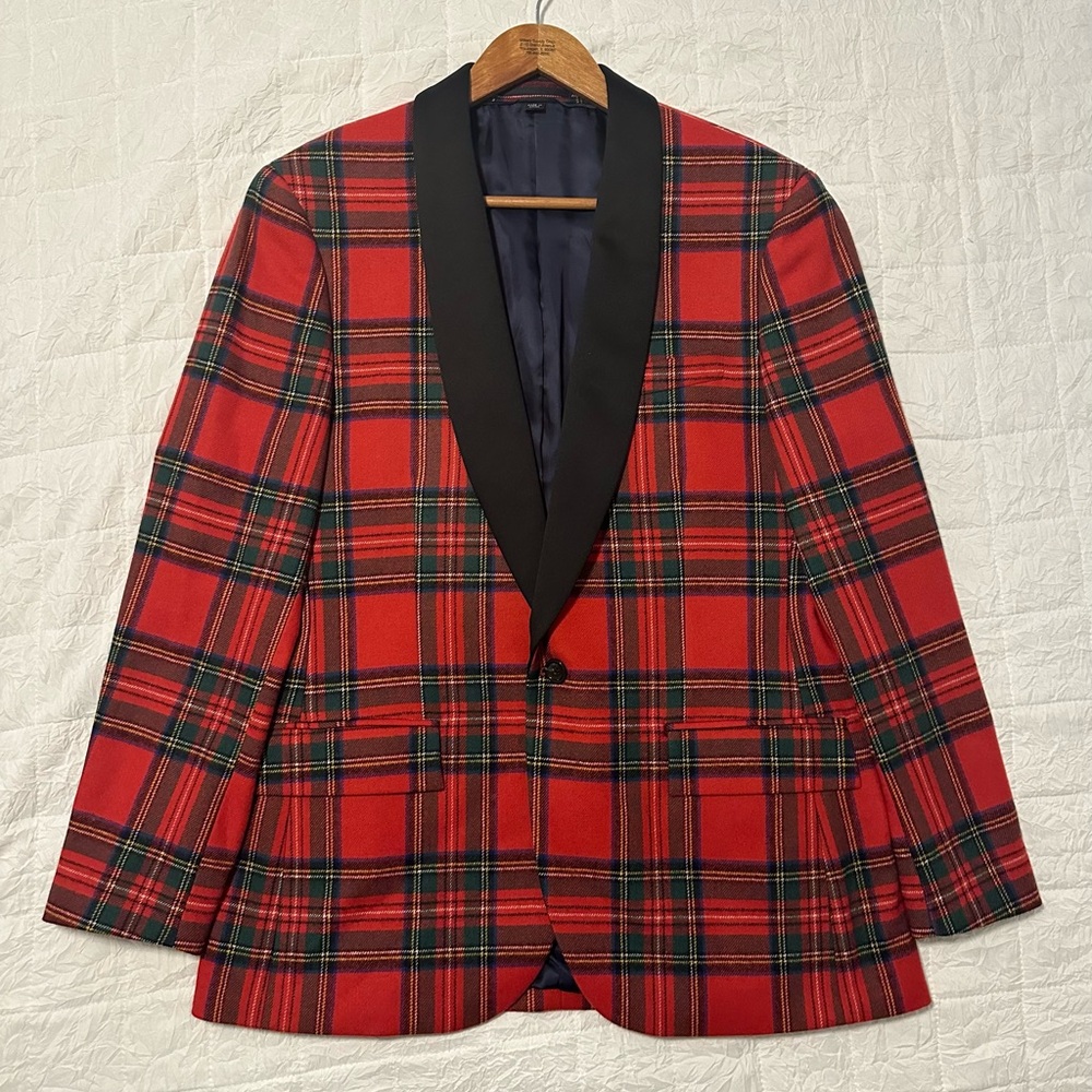 J Crew Ludlow 40S Slim Tartan Blazer
